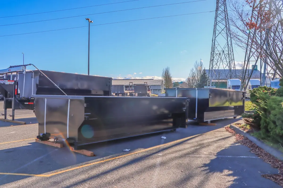 Roll-off dumpster ready for waste disposal at job site for Construction Dumpster Rental in Stroudsburg